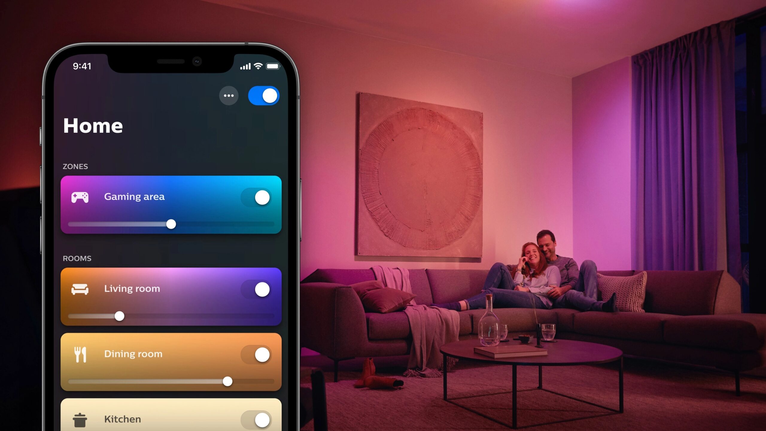 The Philips Hue app